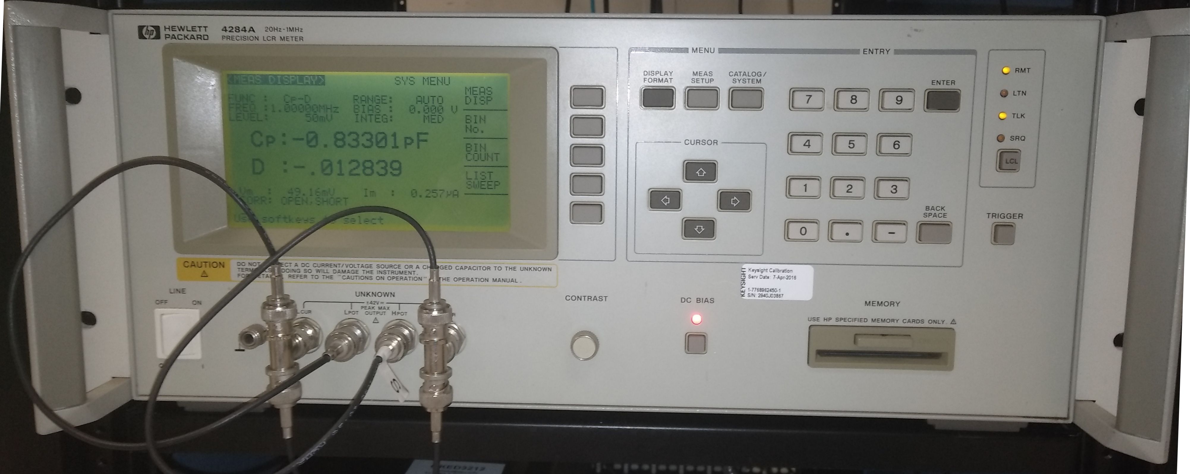 Hewlett-Packard 4284A LCR Meter | Core Facilities