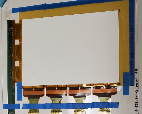 Figure 4: Flexible X-Ray Detector with Flexible Scintillator and Drivers Attached, Ready for Shipment  